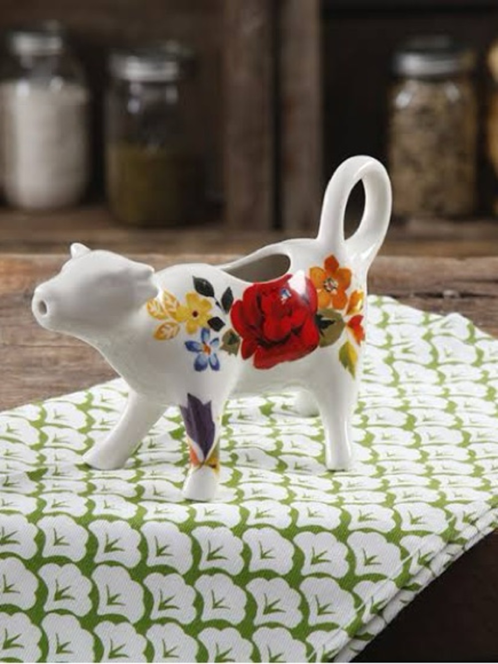 🌺 New Pioneer Woman Timeless Floral HARVEST Ceramic Cow Creamer